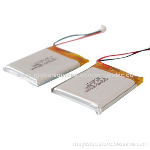 800mAh Lithium Polymer Battery, Used for Bluetooth Stereo and Bluetooth Headset Battery
